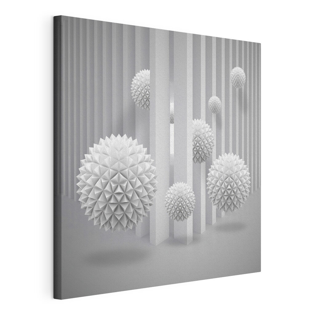 White balls in a room