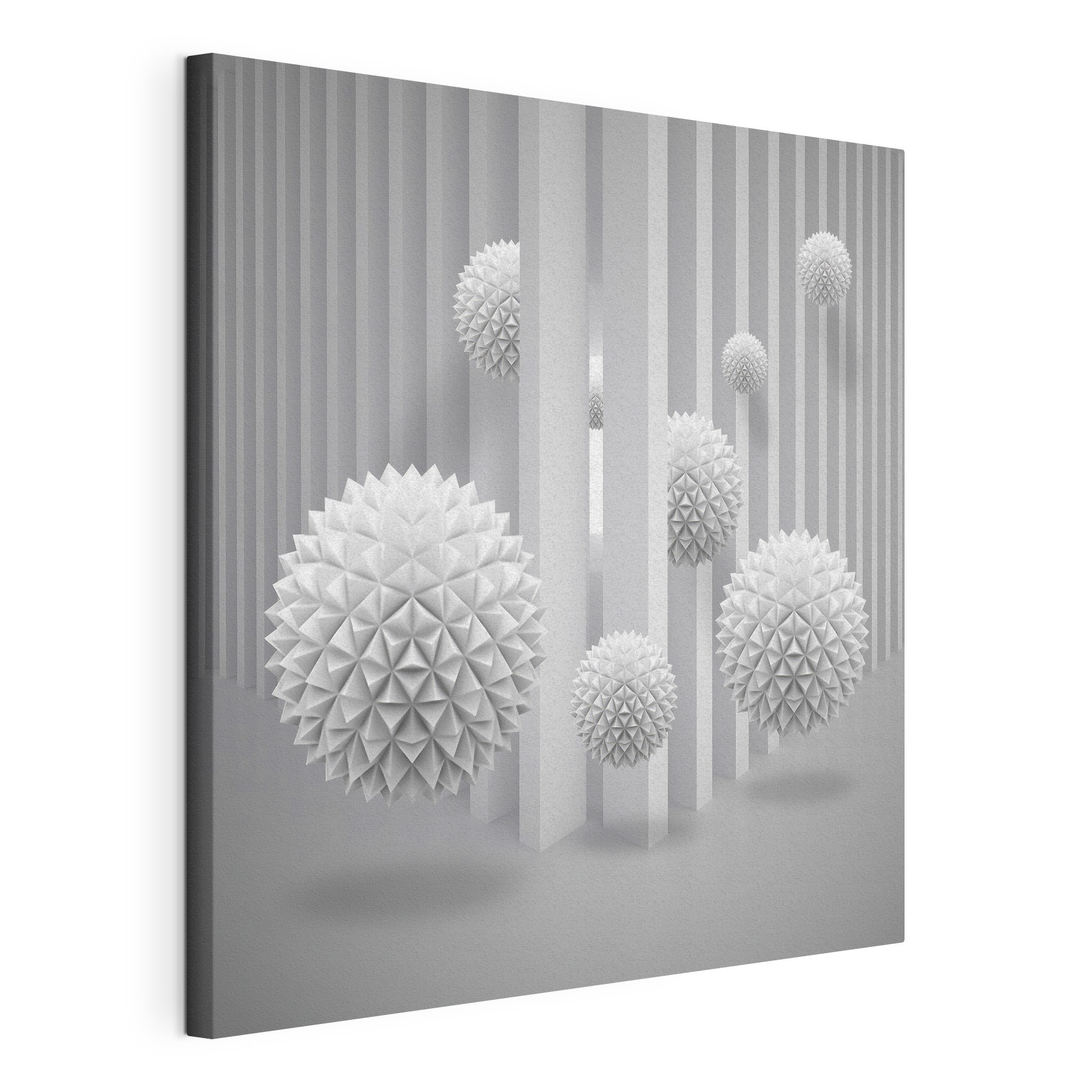 White balls in a room