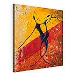 Een schilderij van dansende mensen Canvas Schilderijen Een schilderij van dansende mensen