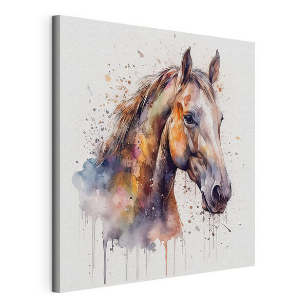 Canvas Schilderijen Canvas Schilderijen Een schilderij van een paard (Artikelnummer: s32324)