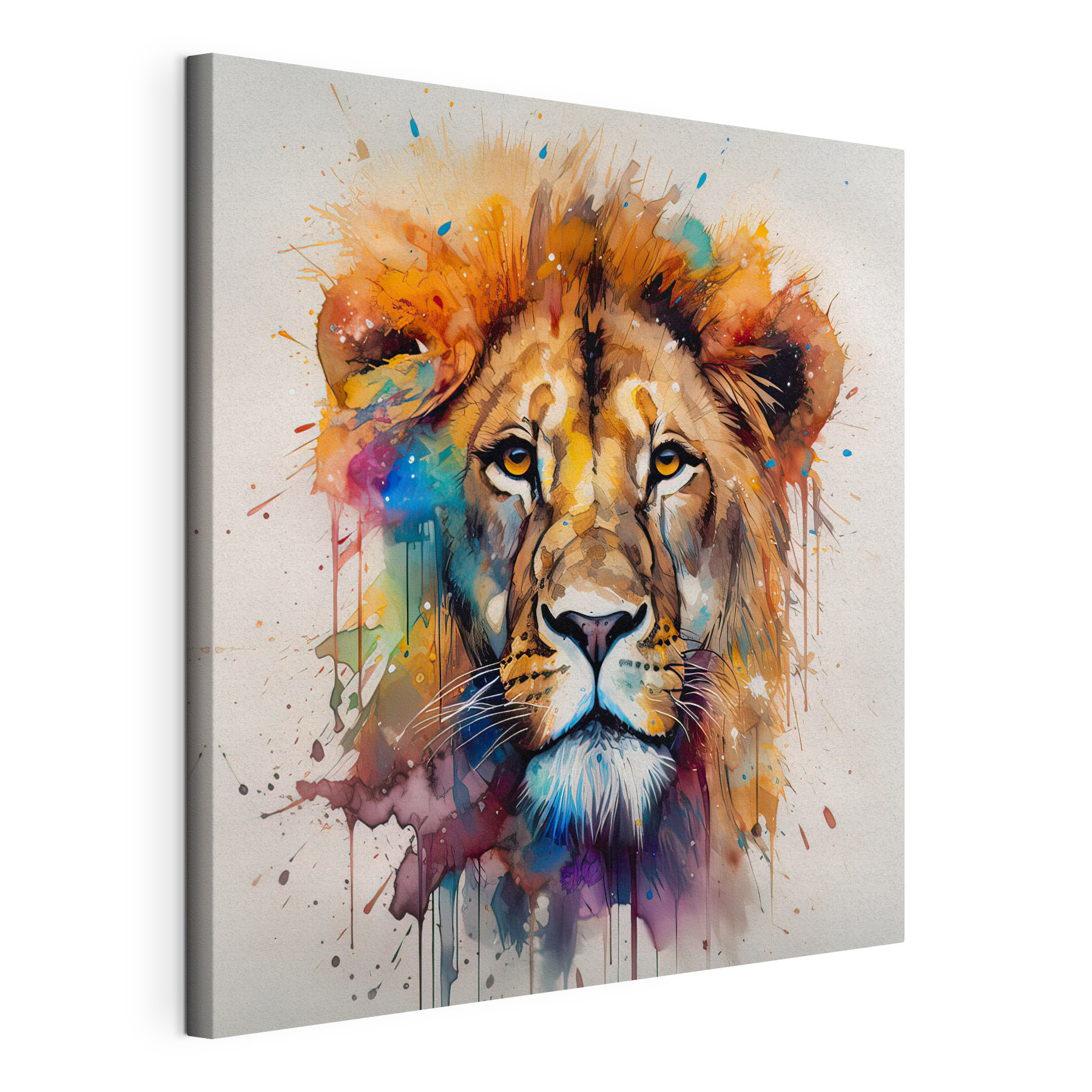 Lion painting of a face