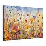 Canvas Schilderijen Een aquarelschilderij van bloemen