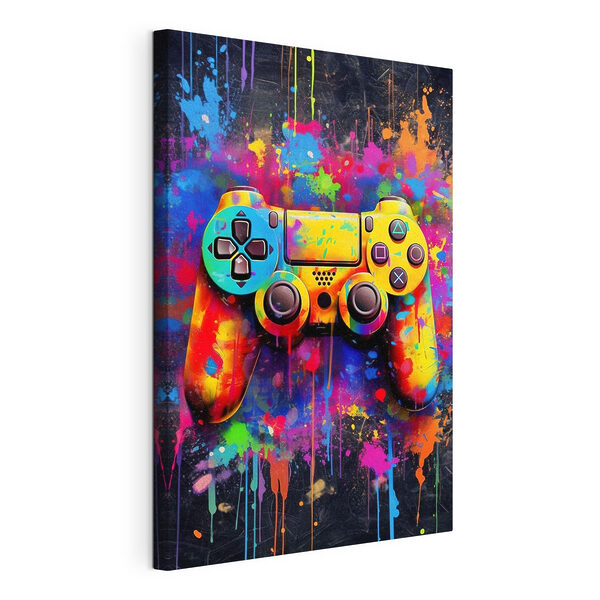 Canvas Schilderijen Canvas Schilderijen Kleurrijke videogamecontroller (Artikelnummer: s34265)