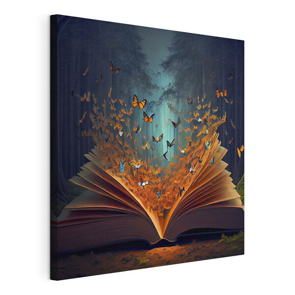 Canvas Schilderijen Een boek waar vlinders uit komen (Artikelnummer: s33915) Canvas Schilderijen Canvas Schilderijen Een boek waar vlinders uit komen (Artikelnummer: s33915)