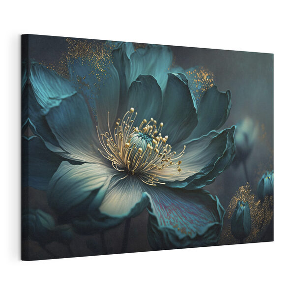 Canvas Schilderijen Een close-up van een bloem