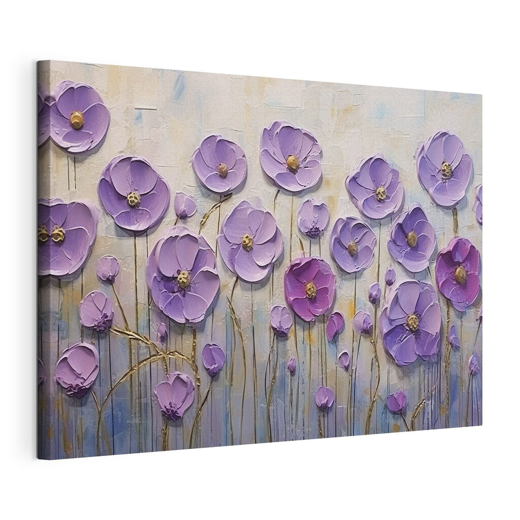 Painting of purple flowers Painting of purple flowers