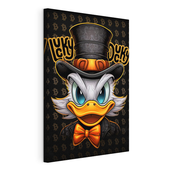 Canvas Schilderijen Cartoon eend met hoge hoed (Artikelnummer: s35465) Canvas Schilderijen Canvas Schilderijen Cartoon eend met hoge hoed (Artikelnummer: s35465)