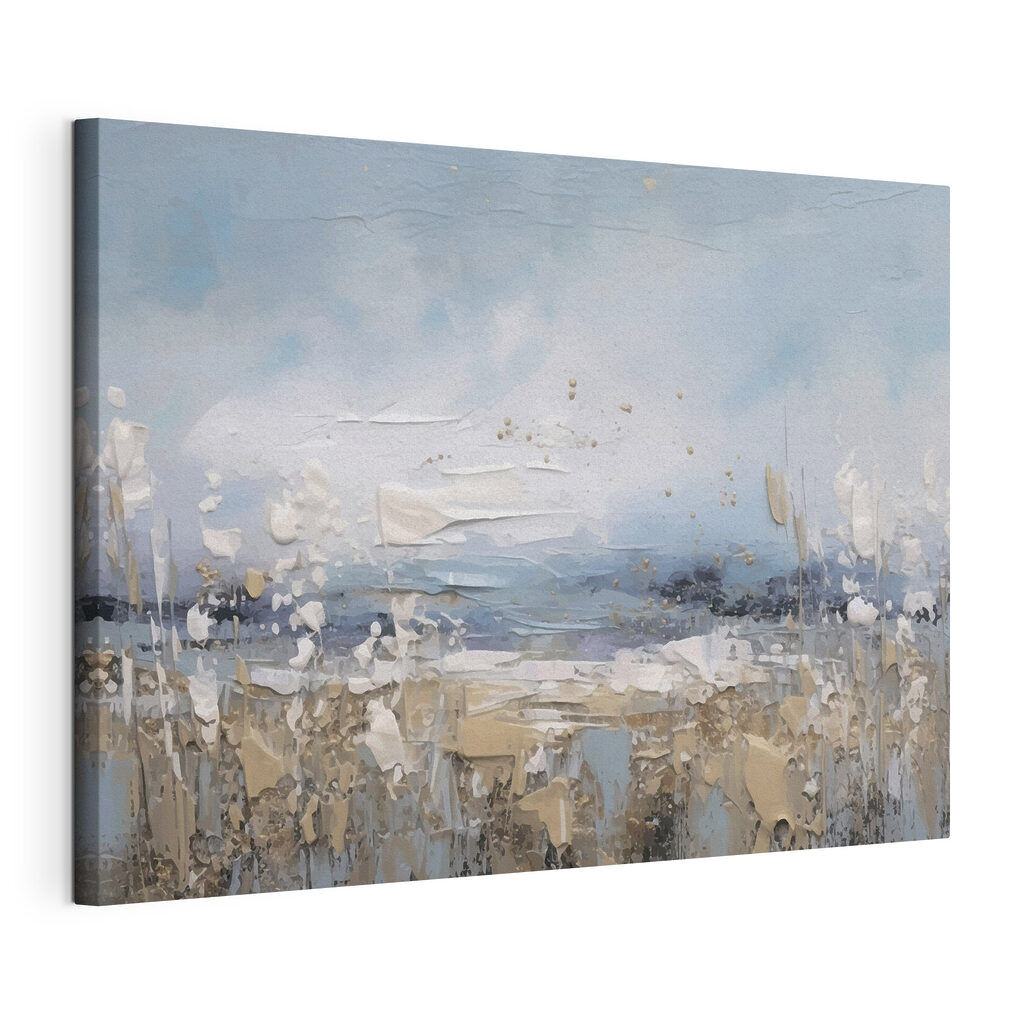 A painting of a beach A painting of a beach
