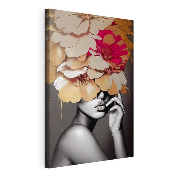 Canvas Schilderijen Vrouw met bloemen op haar hoofd (Artikelnummer: s35442) Canvas Schilderijen Canvas Schilderijen Vrouw met bloemen op haar hoofd (Artikelnummer: s35442)