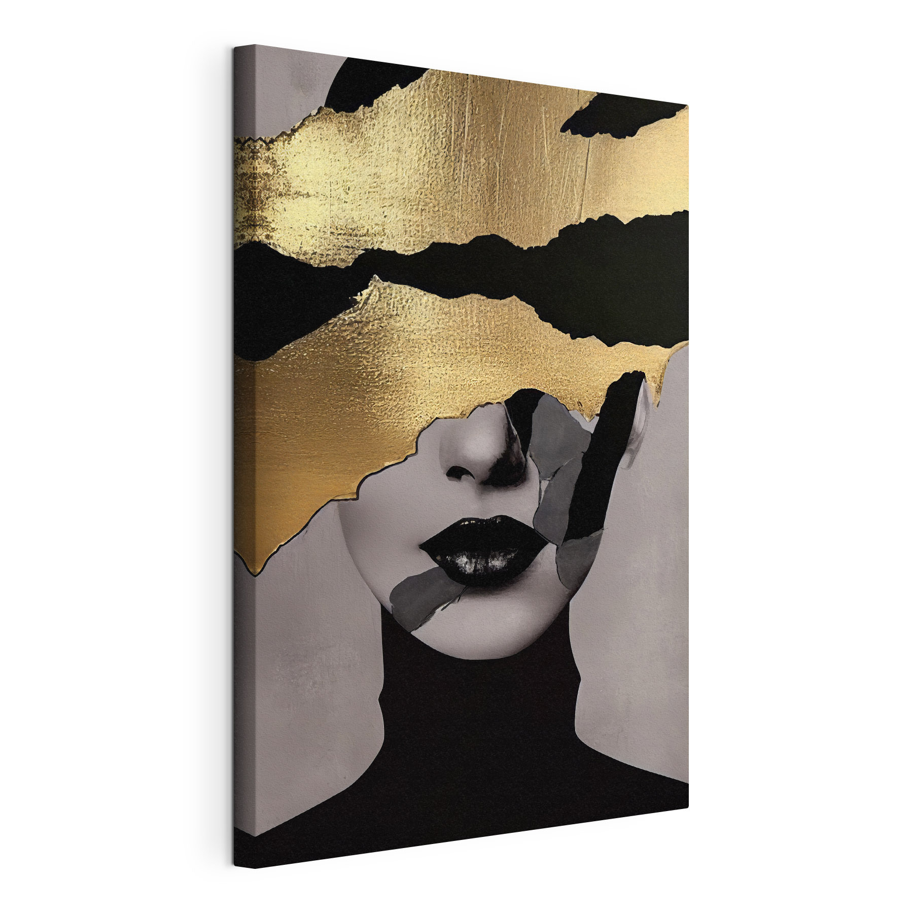 Shattered Elegance in Monochrome and Metallic