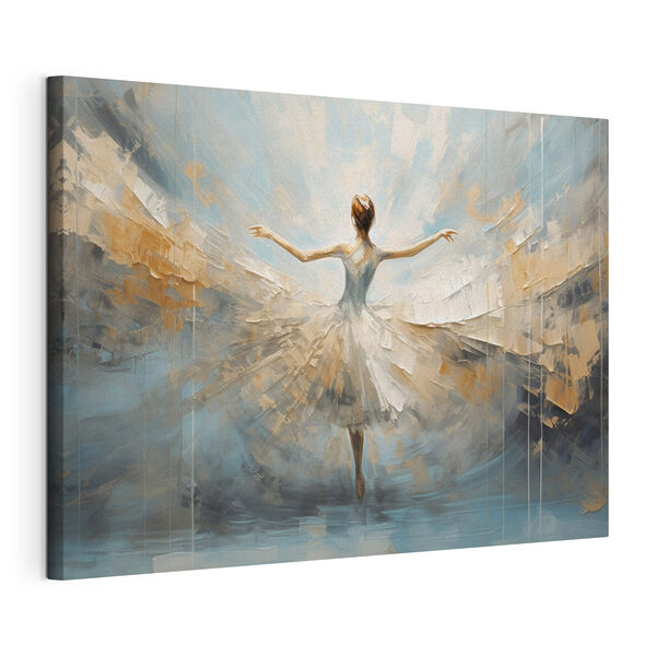 Canvas Schilderijen Een schilderij van een dansende vrouw