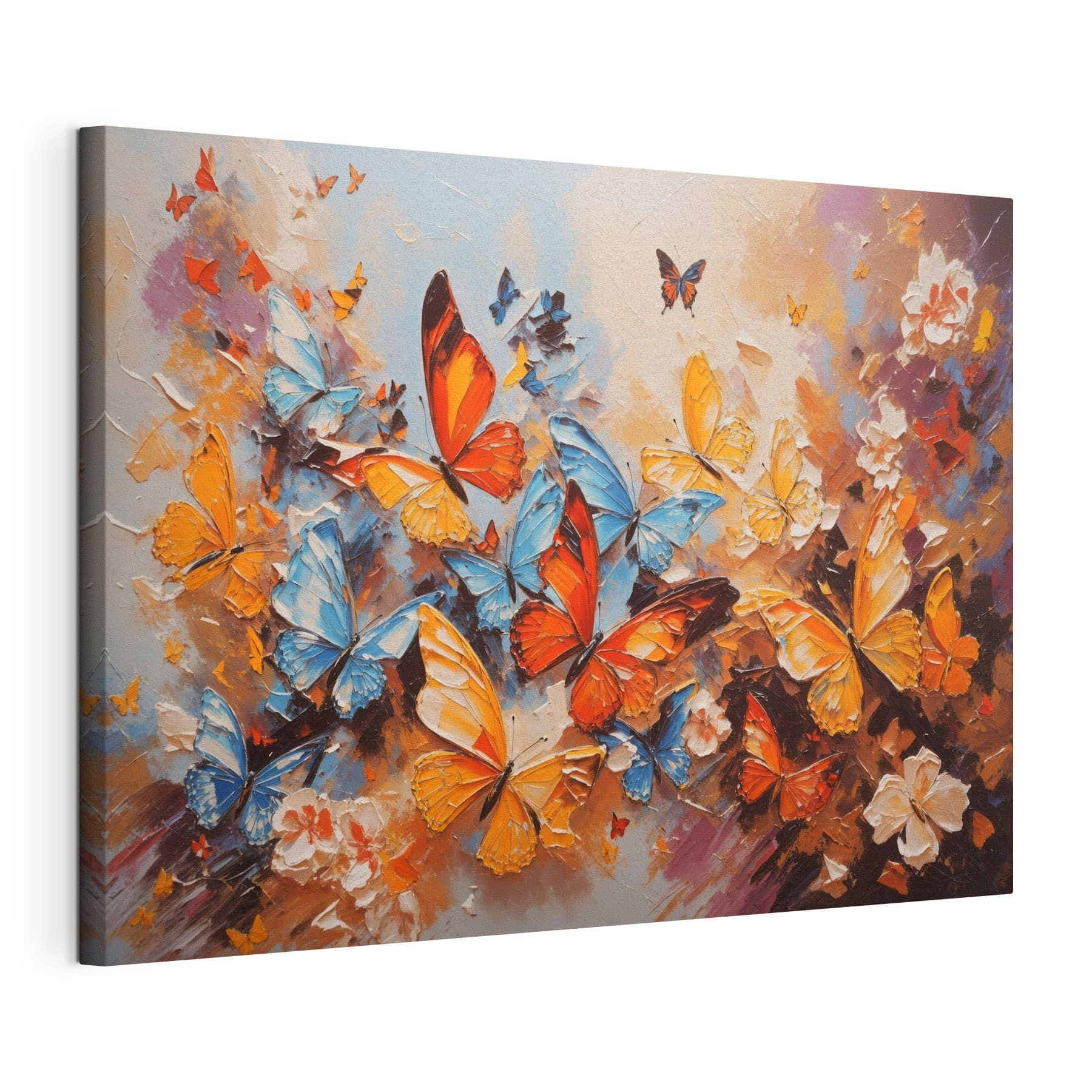 A painting of butterflies