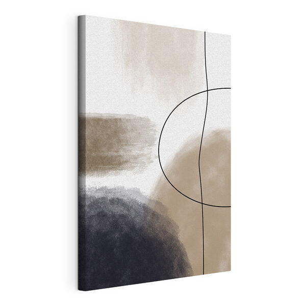 Abstracte vormen in gedempte tinten Canvas Schilderijen Abstracte vormen in gedempte tinten