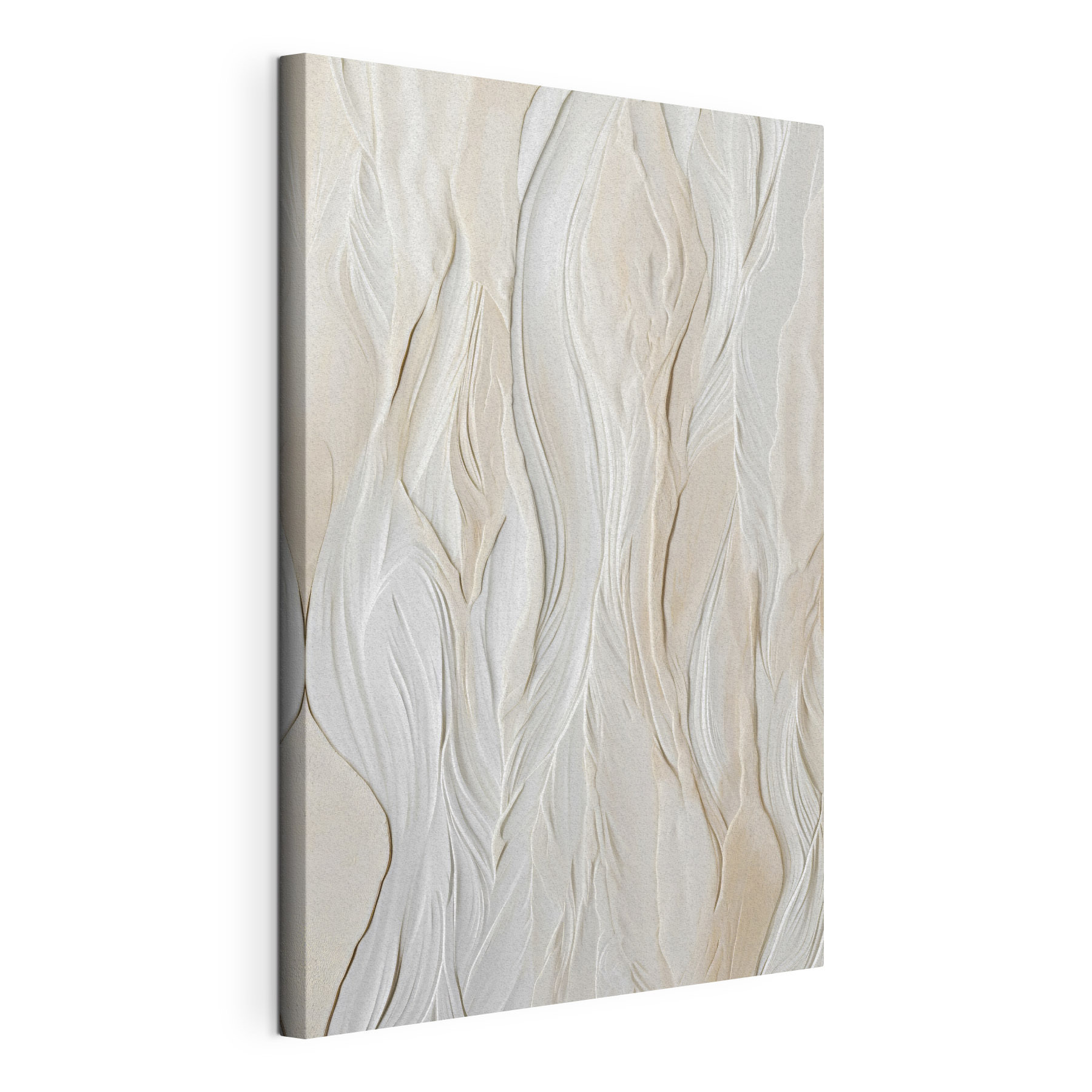 White wall with wavy lines White wall with wavy lines