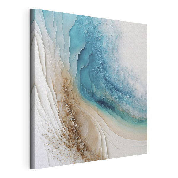 Canvas Schilderijen Een blauw en wit aquarelschilderij