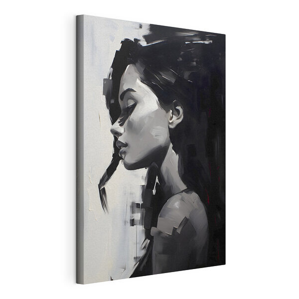 Een schilderij van een vrouw Canvas Schilderijen Een schilderij van een vrouw