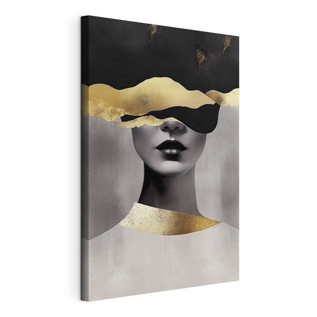 Mystical portrait with abstract highlights