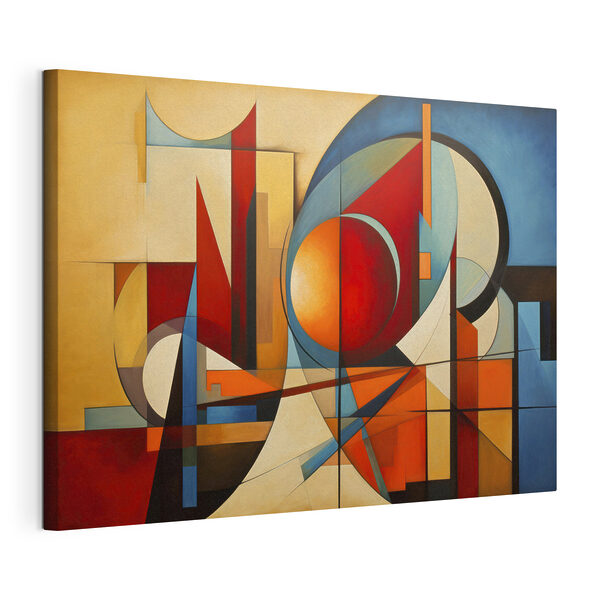 Een schilderij van een stad Canvas Schilderijen Een schilderij van een stad