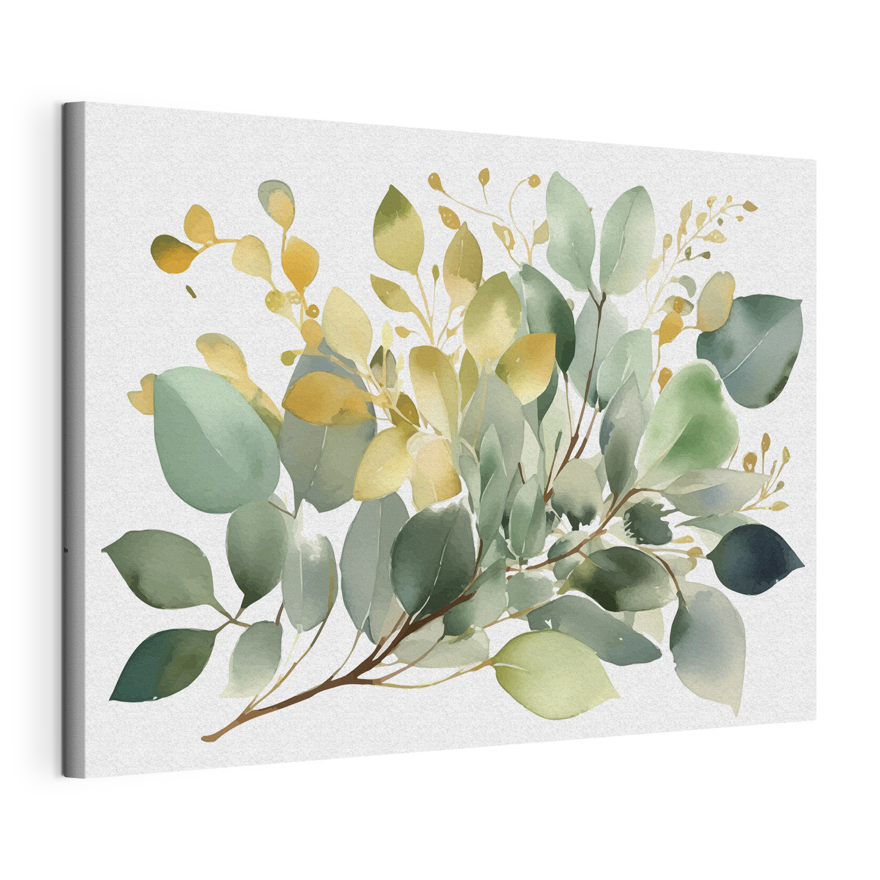 A watercolor painting of leaves A watercolor painting of leaves