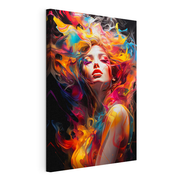 Canvas Schilderijen Een vrouw met kleurrijk haar (Artikelnummer: s36677) Canvas Schilderijen Canvas Schilderijen Een vrouw met kleurrijk haar (Artikelnummer: s36677)