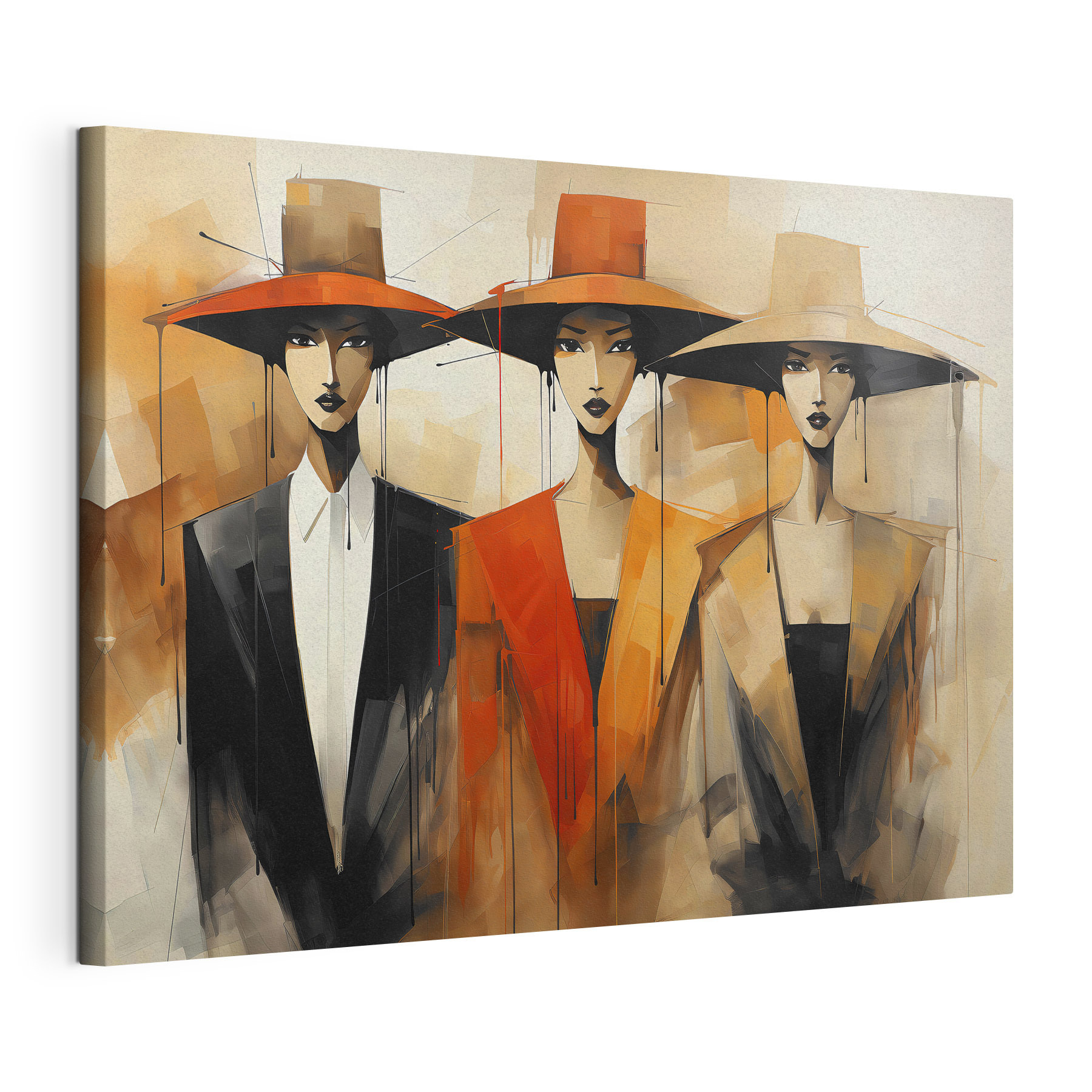 A group of women wearing hats