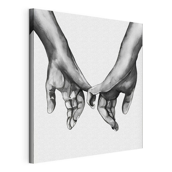 Canvas Schilderijen Een tekening van twee handen die elkaar vasthouden (Artikelnummer: s36848) Canvas Schilderijen Canvas Schilderijen Een tekening van twee handen die elkaar vasthouden (Artikelnummer: s36848)