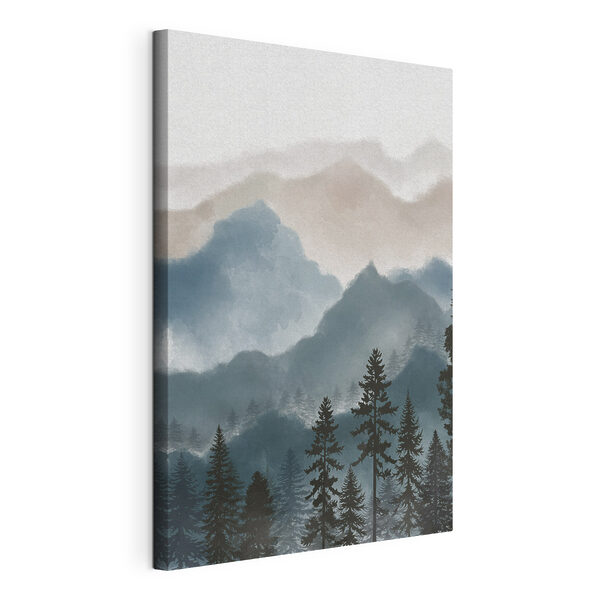 Canvas Schilderijen Een landschap van bergen en bomen (Artikelnummer: s36607) Canvas Schilderijen Canvas Schilderijen Een landschap van bergen en bomen (Artikelnummer: s36607)