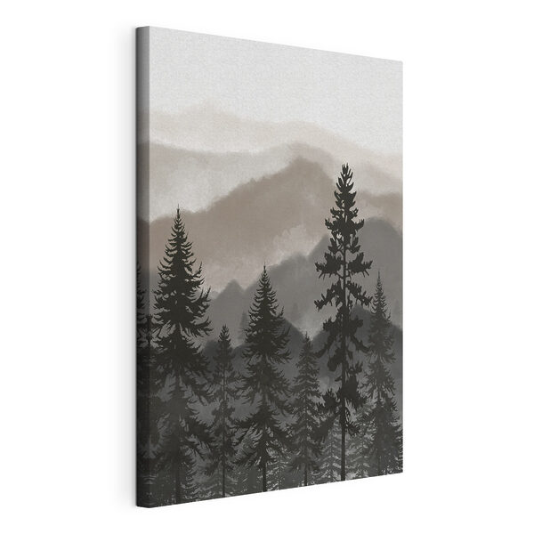 A group of trees in a forest A group of trees in a forest