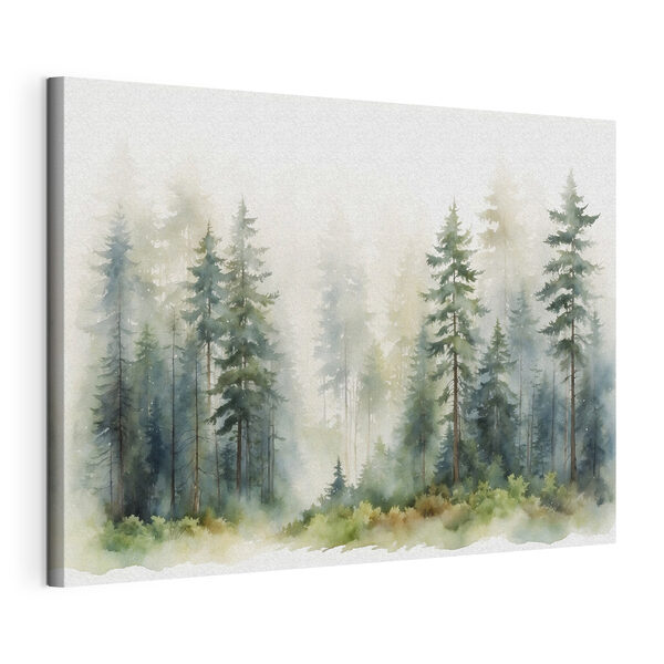 Canvas Schilderijen Een aquarel van een bos (Artikelnummer: s37337) Canvas Schilderijen Canvas Schilderijen Een aquarel van een bos (Artikelnummer: s37337)