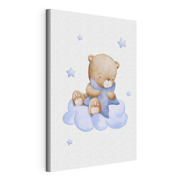 Canvas Schilderijen Canvas Schilderijen Een teddybeer op een wolk (Artikelnummer: s37919v1)
