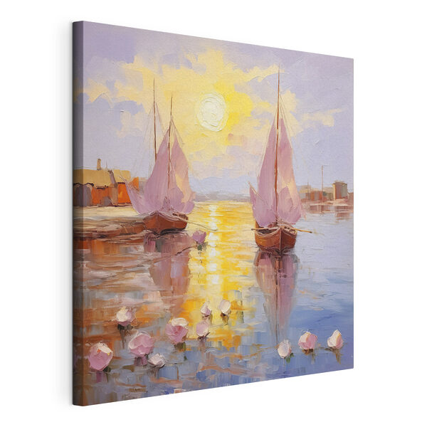 Canvas Schilderijen Een schilderij van boten op het water (Artikelnummer: s37881) Canvas Schilderijen Canvas Schilderijen Een schilderij van boten op het water (Artikelnummer: s37881)