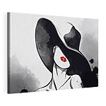 Een vrouw met een hoed Canvas Schilderijen Een vrouw met een hoed