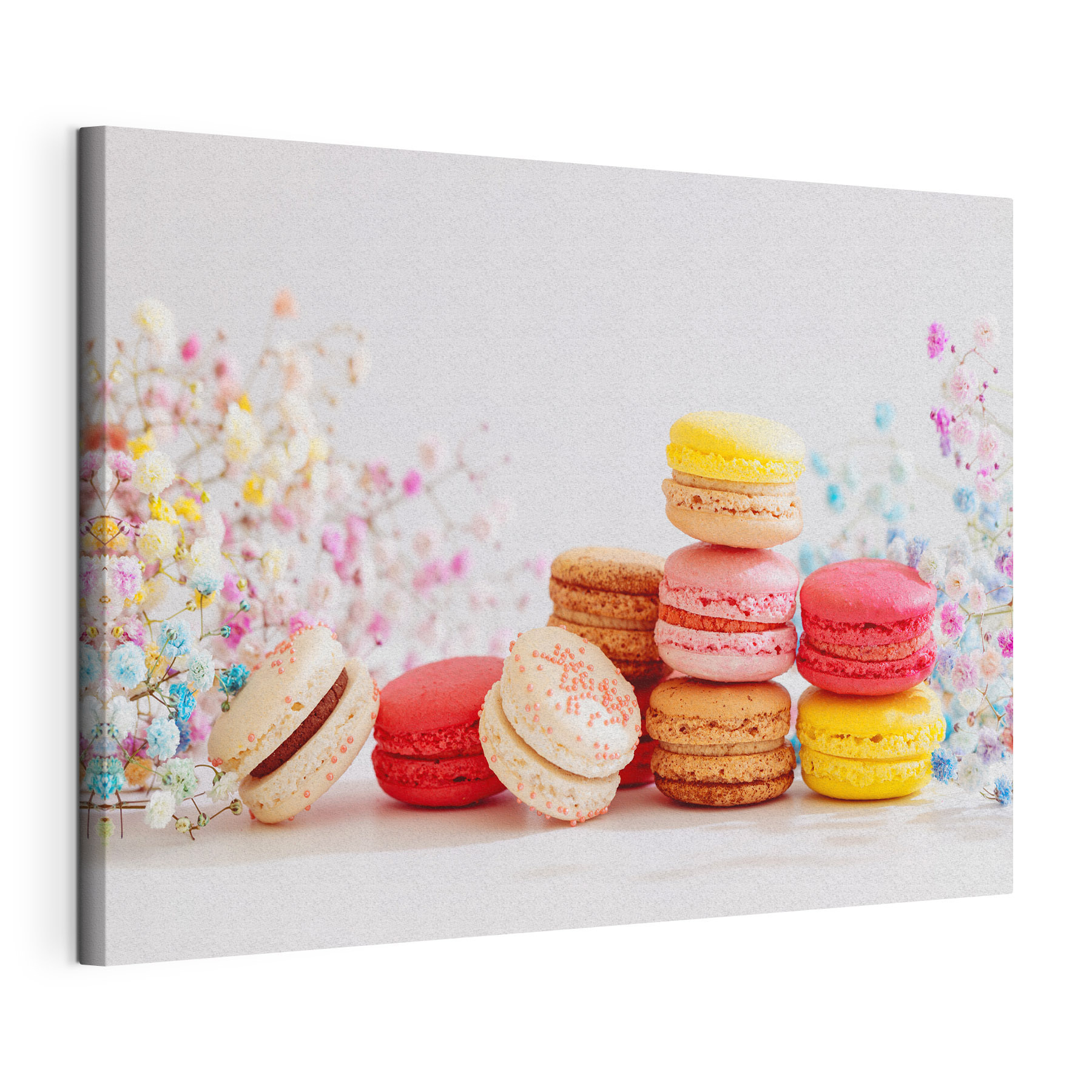 A stack of colorful cookies