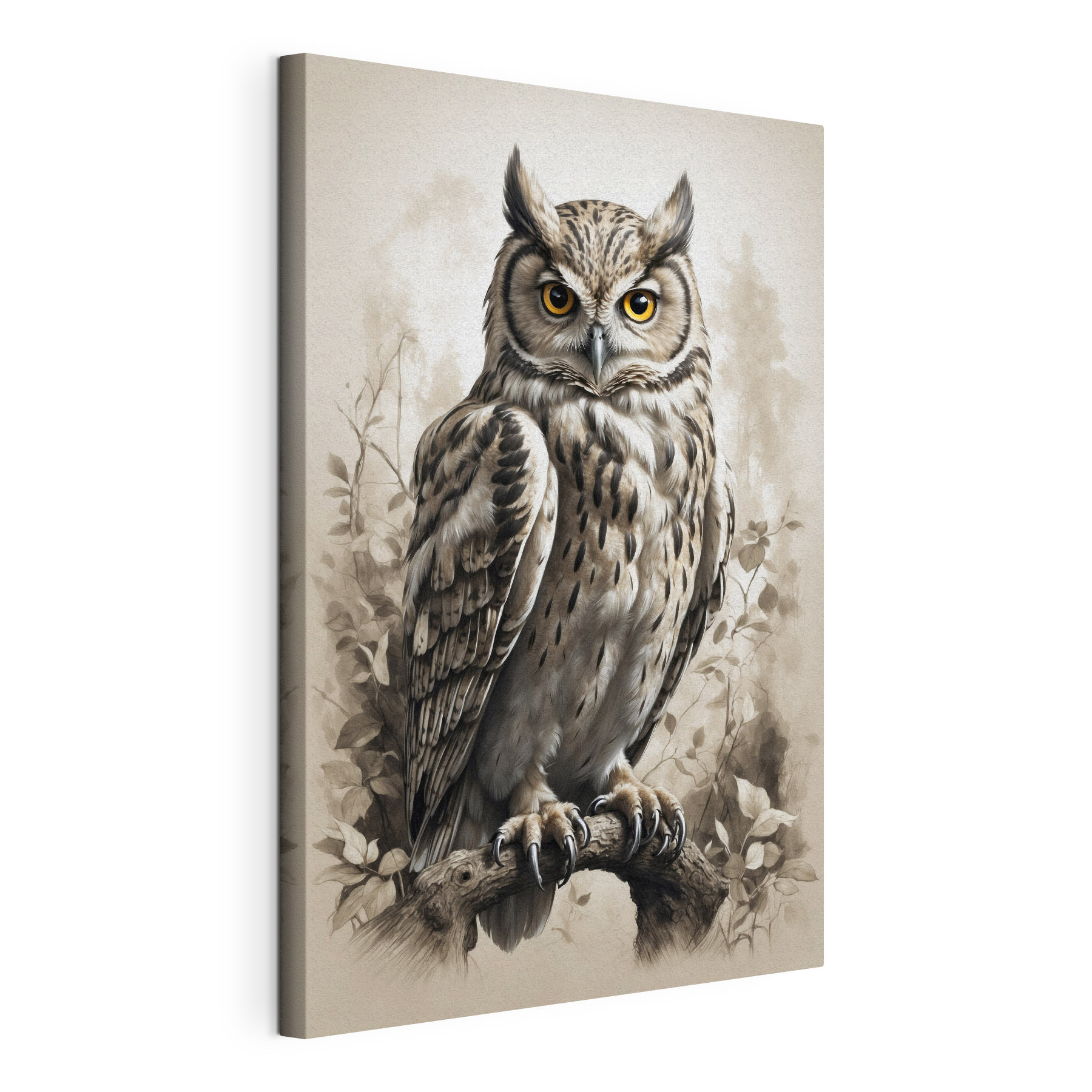 A painting of an owl A painting of an owl