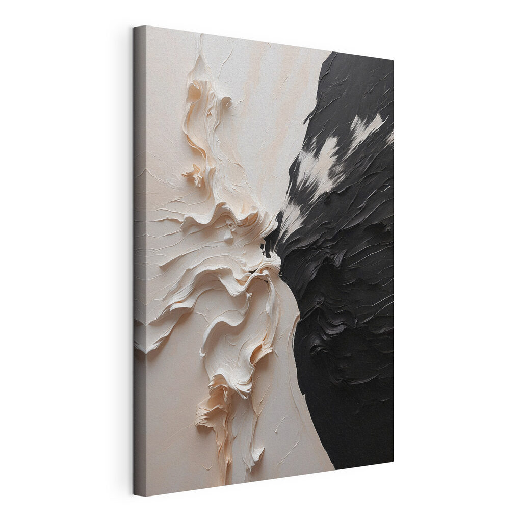 A black and white paint
