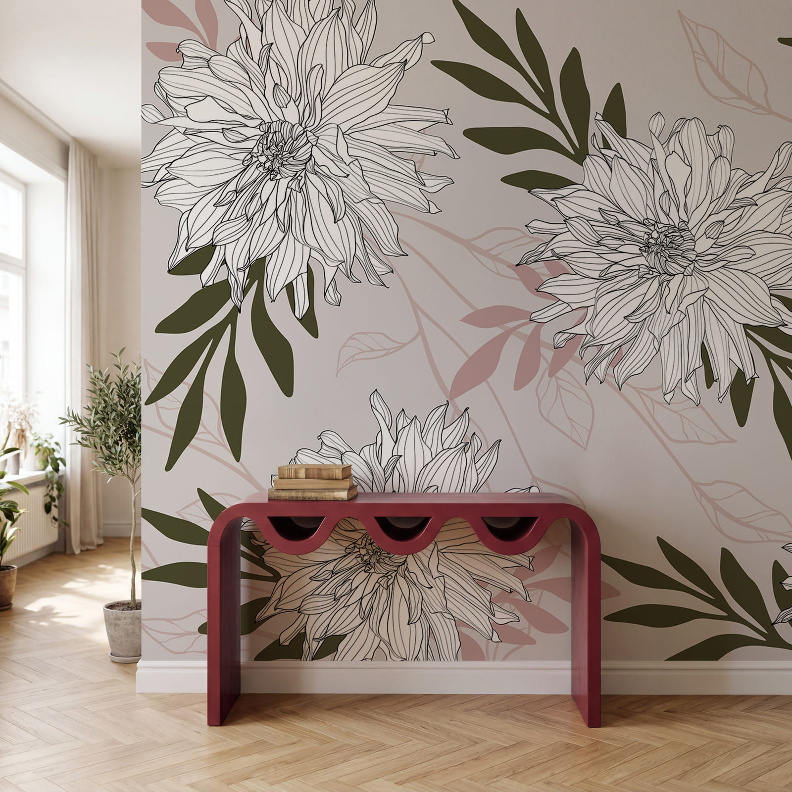 Witte bloemen met groene bladeren Witte bloemen met groene bladeren