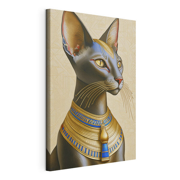 Canvas Schilderijen Majestueuze kat versierd met koninklijke halsketting (Artikelnummer: s38725) Canvas Schilderijen Canvas Schilderijen Majestueuze kat versierd met koninklijke halsketting (Artikelnummer: s38725)