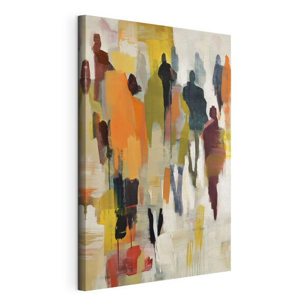 Een groep mensen in verschillende kleuren Canvas Schilderijen Een groep mensen in verschillende kleuren