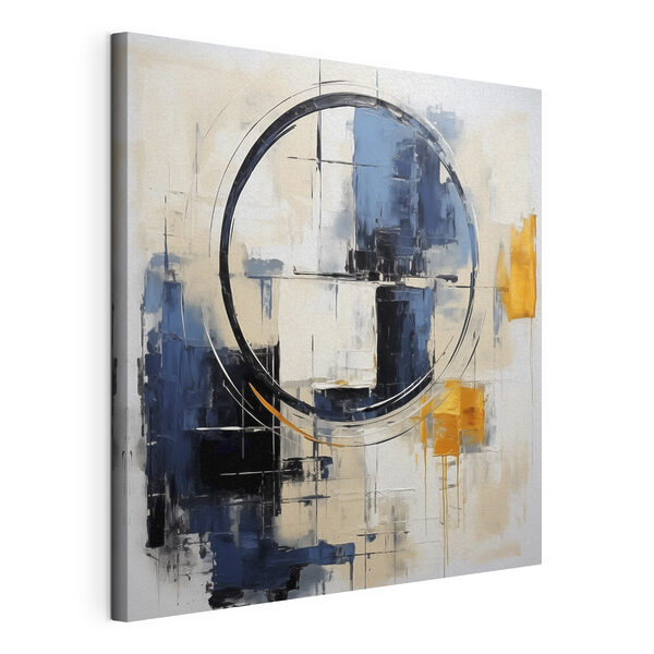 Een schilderij van een cirkel Canvas Schilderijen Een schilderij van een cirkel