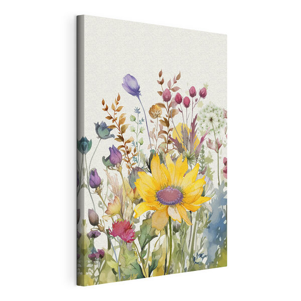 Canvas Schilderijen Een aquarelschilderij van bloemen (Artikelnummer: s39339) Canvas Schilderijen Canvas Schilderijen Een aquarelschilderij van bloemen (Artikelnummer: s39339)