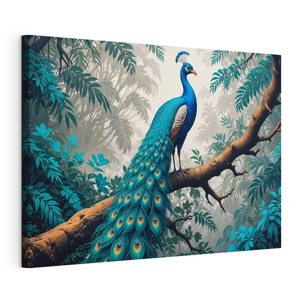 Canvas Schilderijen Pauw op een boomtak (Artikelnummer: s39401) Canvas Schilderijen Canvas Schilderijen Pauw op een boomtak (Artikelnummer: s39401)