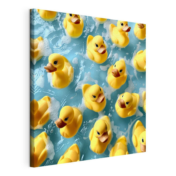 Canvas Schilderijen Groep gele badeendjes in een zwembad (Artikelnummer: s39469) Canvas Schilderijen Canvas Schilderijen Groep gele badeendjes in een zwembad (Artikelnummer: s39469)
