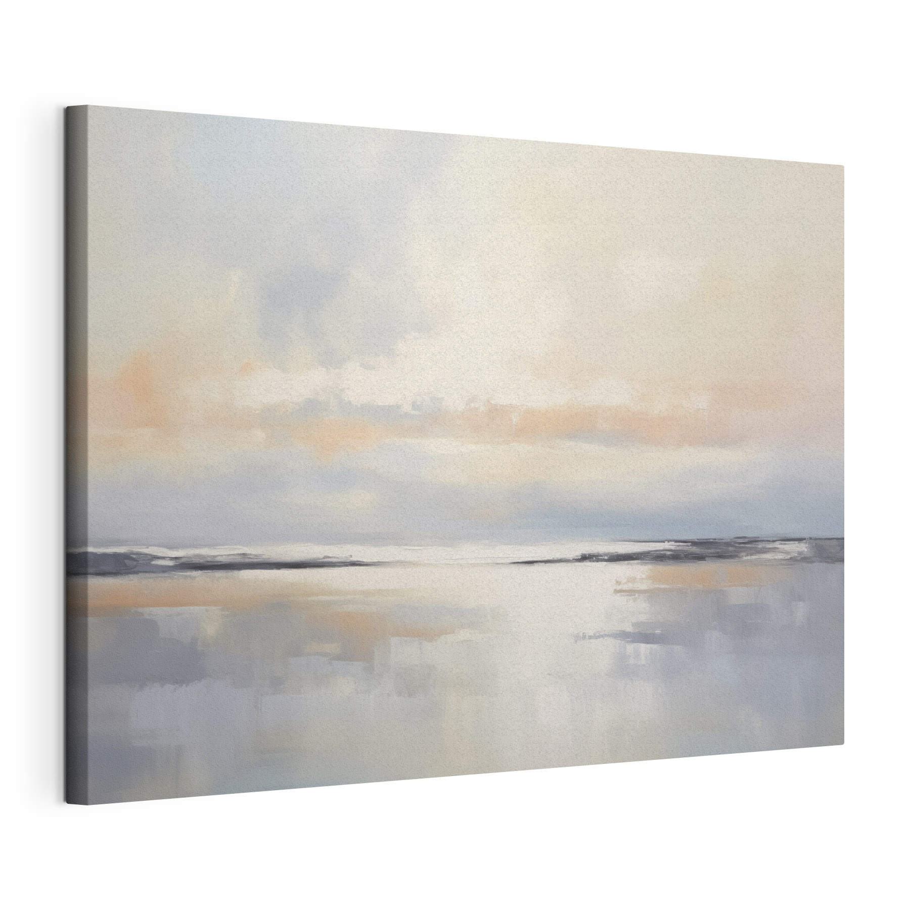 Calm body of water with clouds in the sky Calm body of water with clouds in the sky