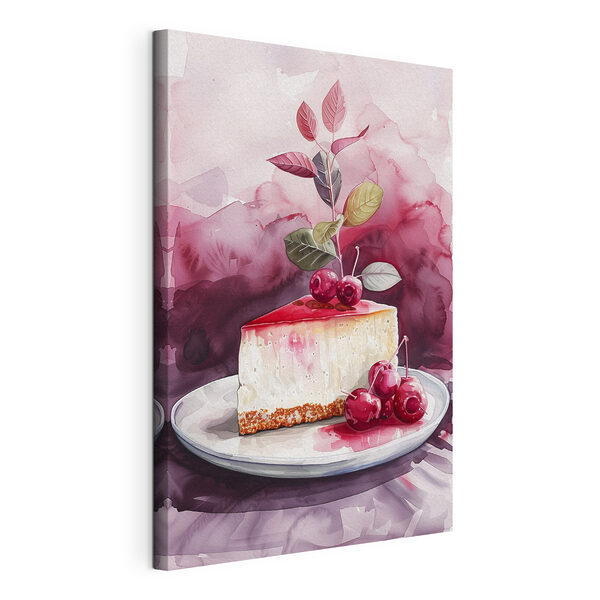 Canvas Schilderijen Stukje cheesecake met kersen erop (Artikelnummer: s39700) Canvas Schilderijen Canvas Schilderijen Stukje cheesecake met kersen erop (Artikelnummer: s39700)