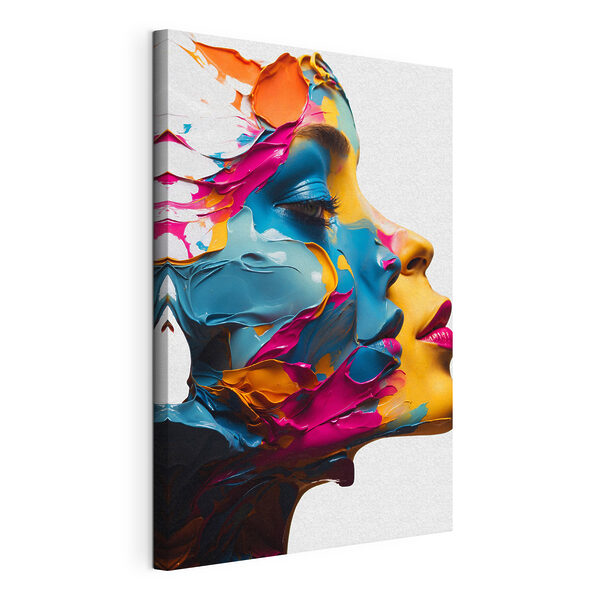 Canvas Schilderijen Vrouw met verf op haar gezicht (Artikelnummer: s39591) Canvas Schilderijen Canvas Schilderijen Vrouw met verf op haar gezicht (Artikelnummer: s39591)