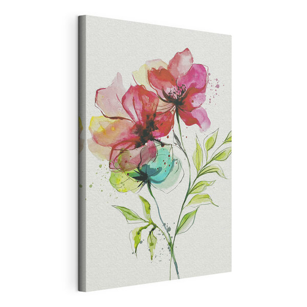 Canvas Schilderijen Schilderij van bloemen en bladeren (Artikelnummer: s39767) Canvas Schilderijen Canvas Schilderijen Schilderij van bloemen en bladeren (Artikelnummer: s39767)