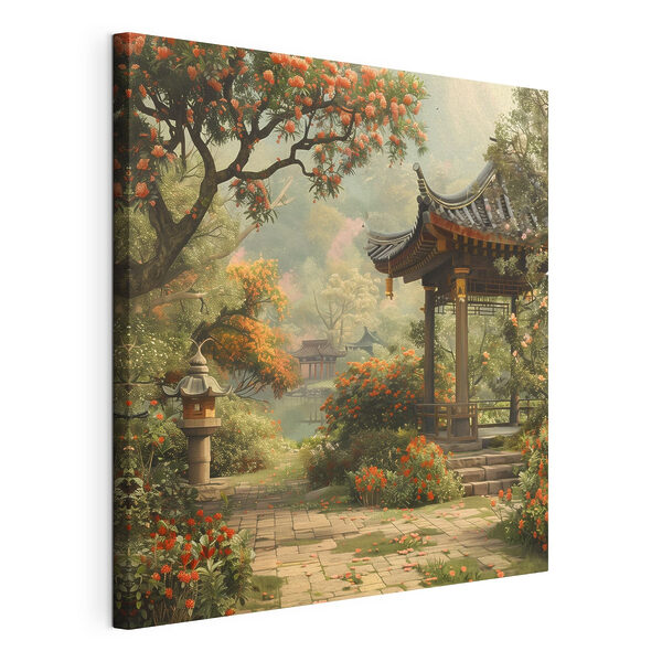 Canvas Schilderijen Gazebo in een tuin (Artikelnummer: s39772) Canvas Schilderijen Canvas Schilderijen Gazebo in een tuin (Artikelnummer: s39772)