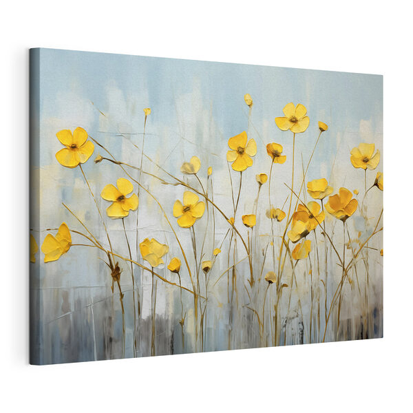 Canvas Schilderijen Canvas Schilderijen Schilderij van gele bloemen (Artikelnummer: s39823)