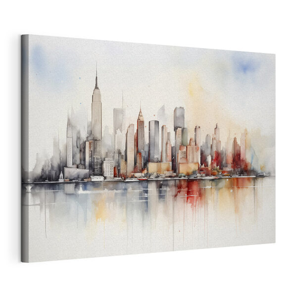 Canvas Schilderijen Aquarel van een stad (Artikelnummer: s39828) Canvas Schilderijen Canvas Schilderijen Aquarel van een stad (Artikelnummer: s39828)