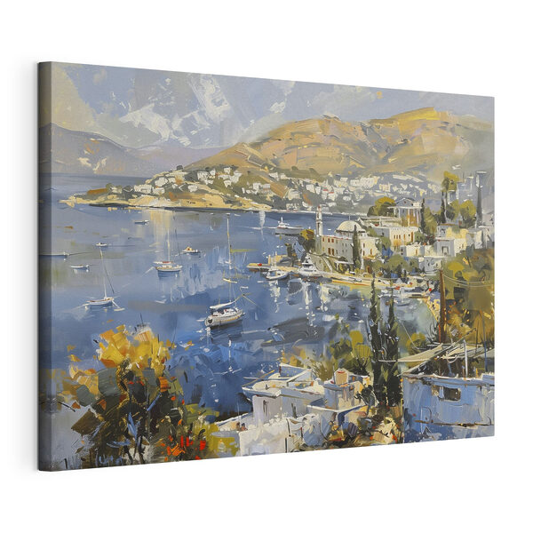 Canvas Schilderijen Schilderij van een stad en een waterlichaam (Artikelnummer: s39907) Canvas Schilderijen Canvas Schilderijen Schilderij van een stad en een waterlichaam (Artikelnummer: s39907)